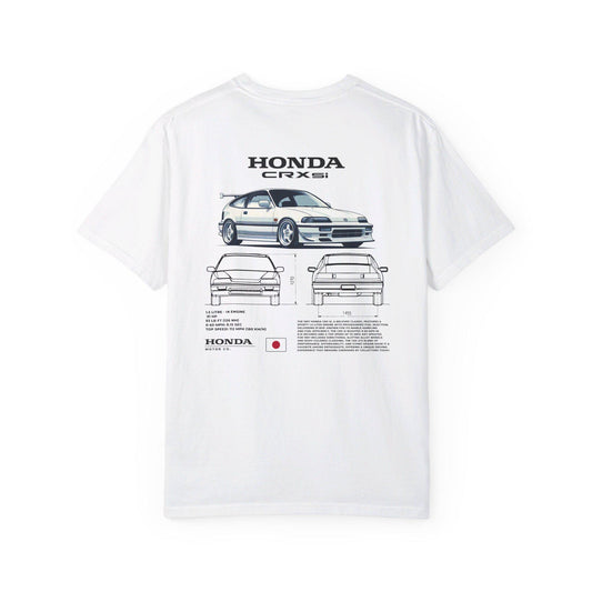 Honda CRX Si Spec Tee - Boosted Gear Co, JDM Classic Shirt, Cool Unisex Tee, Casual Car Top, Unique Graphic Sport Compact Apparel