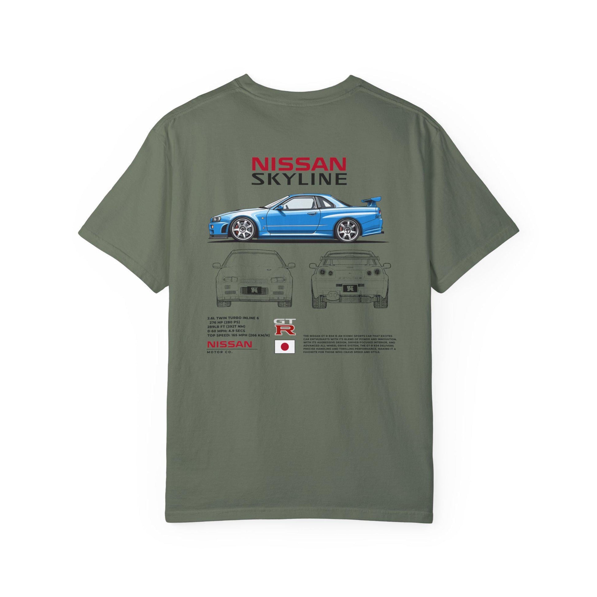 Nissan GTR R34 Shirt - Boosted Gear Co, JDM Legend Tee, Cool Unisex Top, Casual Car Enthusiast Apparel