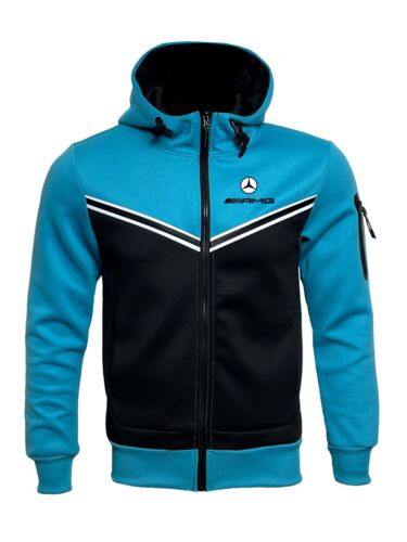 AMG Mercedes Turquoise Black Custom Jogging Jacket_driver_clothing_drivi.store